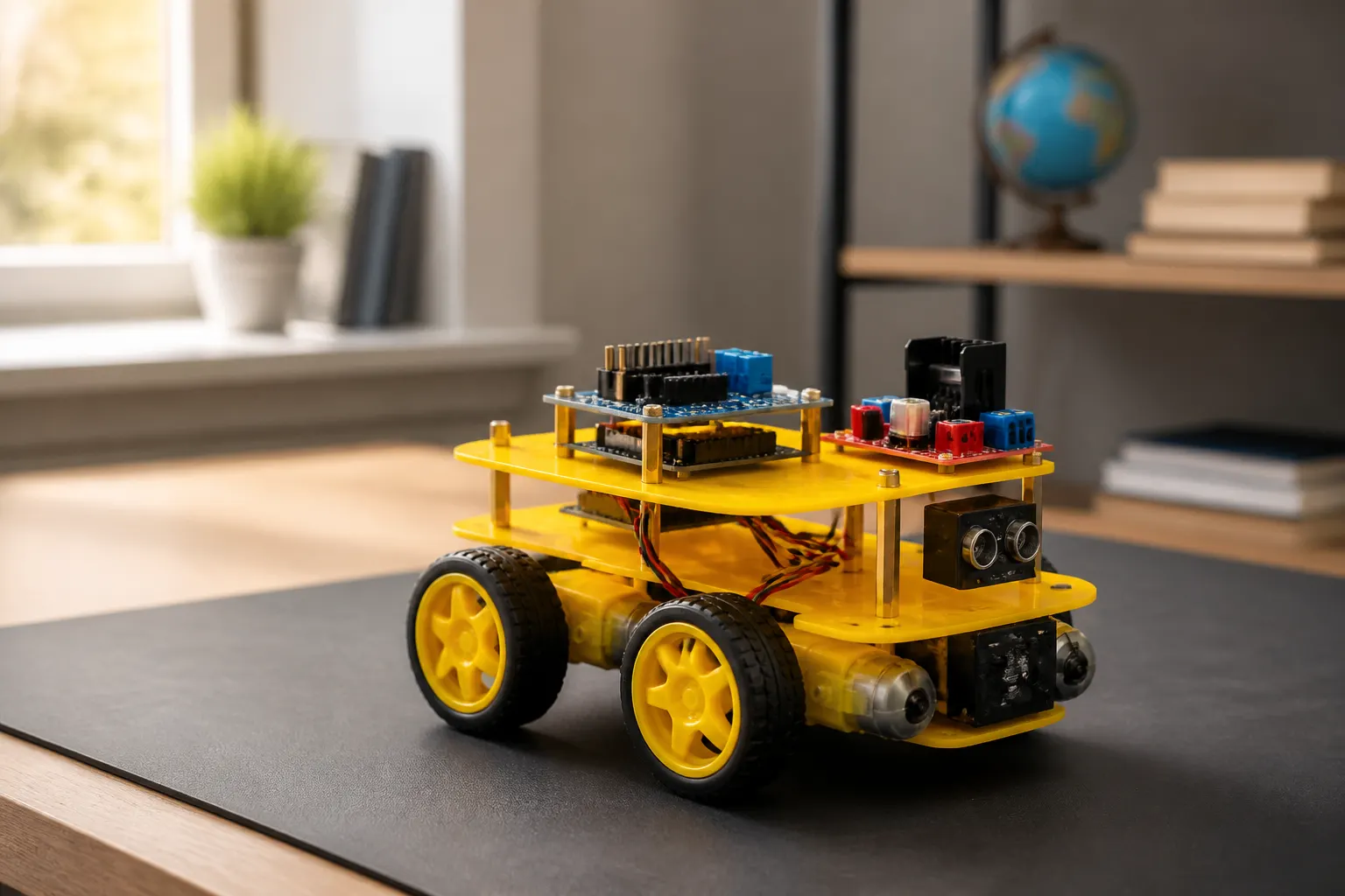 Bluetooth Robot Car Kit in use